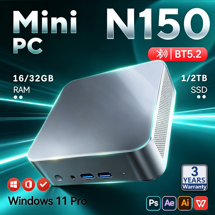 Retro Pc Gaming - 2026 Intel N150 Mini PC Protable