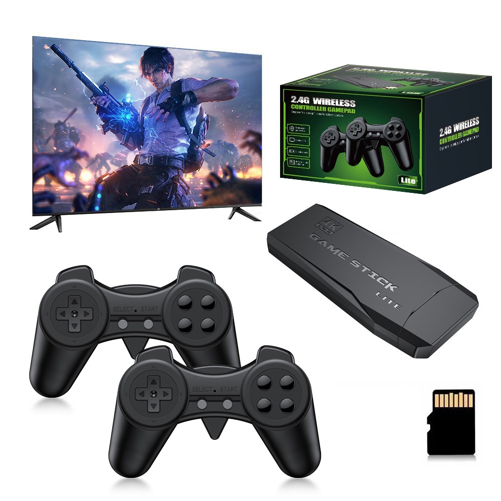 Retro Gaming Emulator Console - Portable 4K Retro Game Stick Console