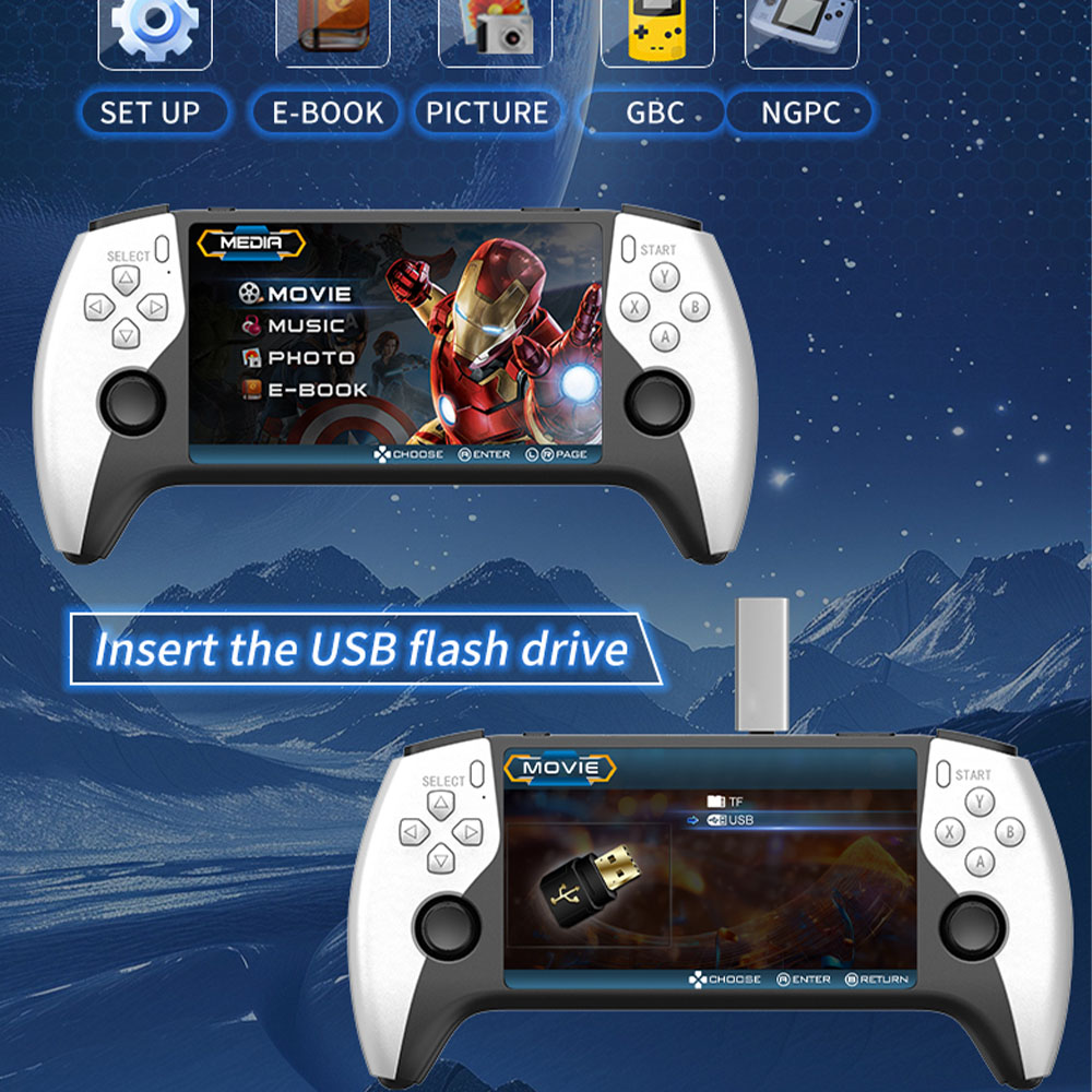 2026 New SF3500 5 Inch Handhel - Retro Gaming Emulator Console 评论和价格