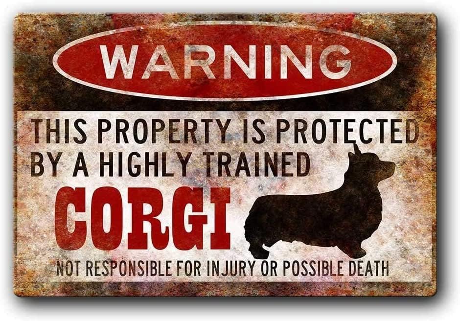 DAOLEG Warning Corgi Metal Pla - Retro Gaming Bar 评论和价格