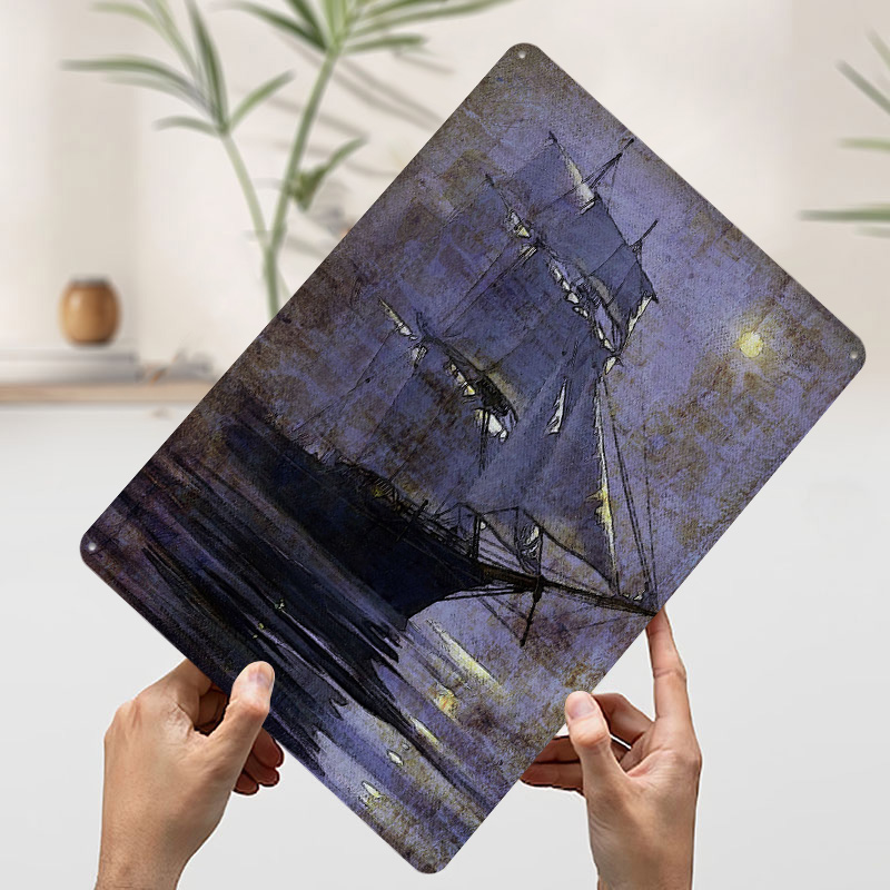 Old Ship Printed Poster Custom - Retro Gaming Bar 评论和价格
