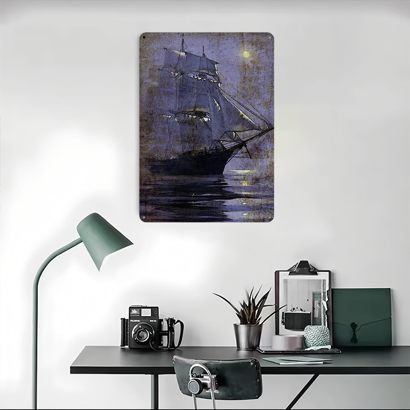Old Ship Printed Poster Custom - Retro Gaming Bar 评论和价格