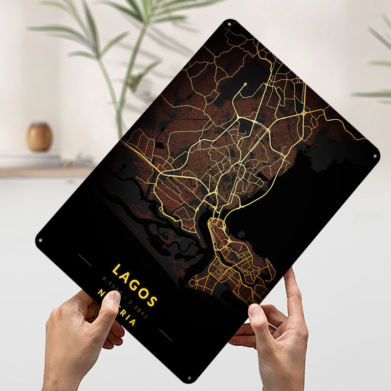 Lagos City Map Poster Customiz - Retro Gaming Bar 评论和价格