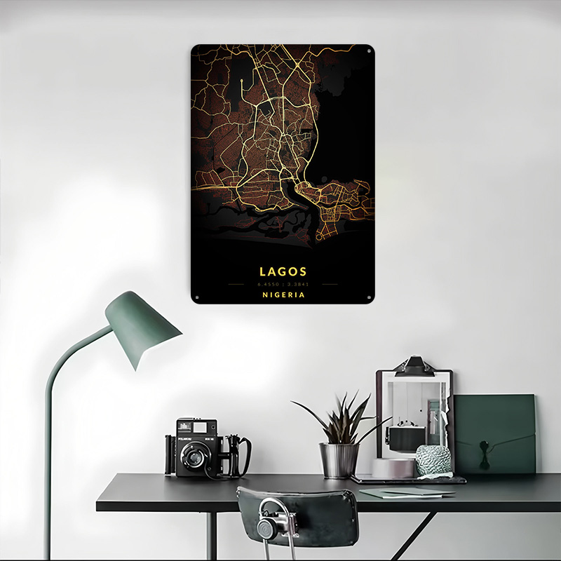 Lagos City Map Poster Customiz - Retro Gaming Bar 评论和价格