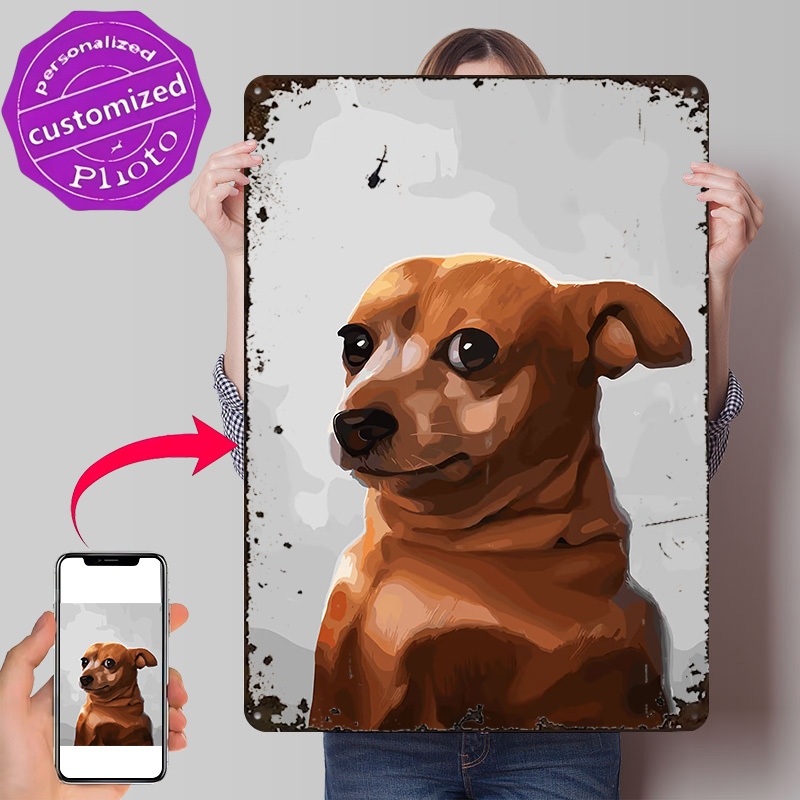 Brown Dog Portrait Poster Retr - Retro Gaming Bar 评论和价格