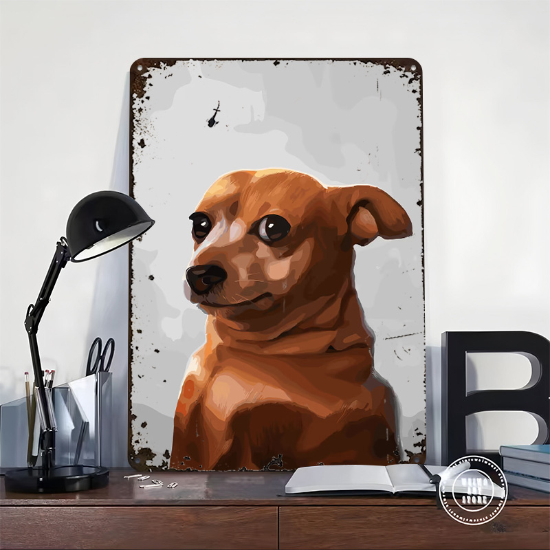 Brown Dog Portrait Poster Retr - Retro Gaming Bar 评论和价格