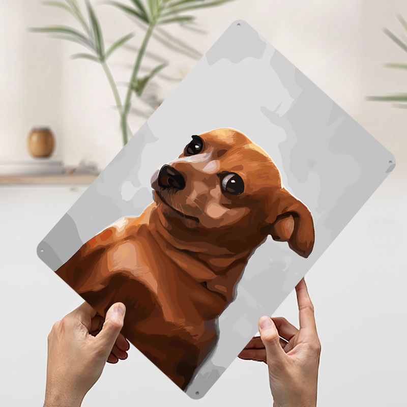 Brown Dog Portrait Poster Retr - Retro Gaming Bar 评论和价格