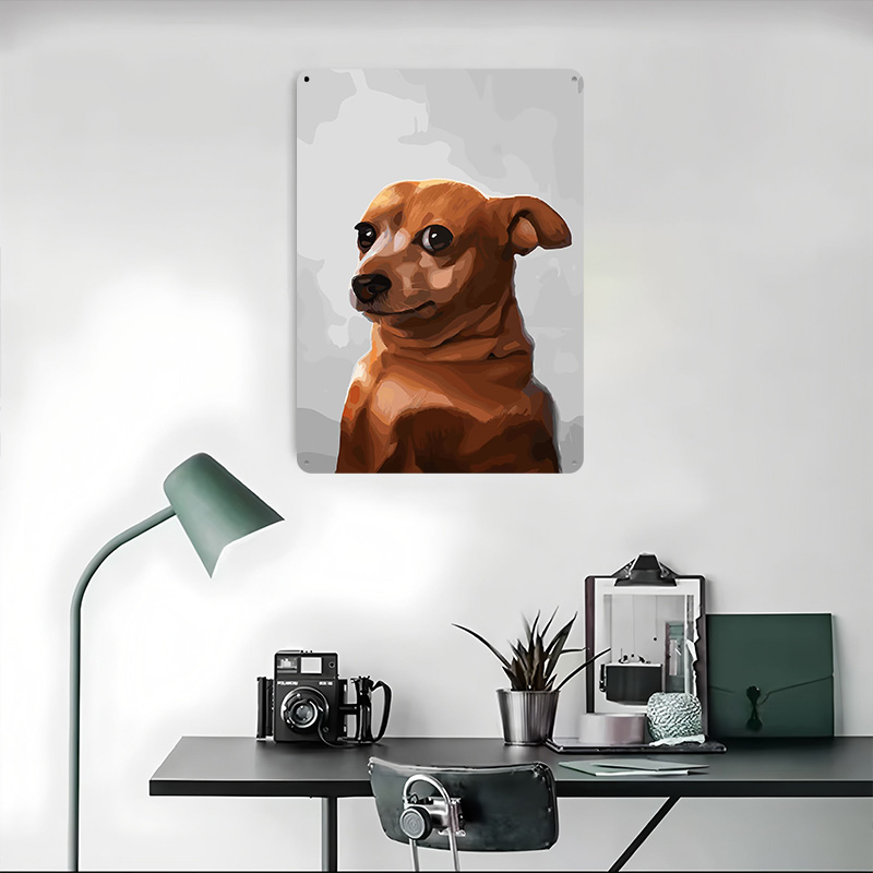 Brown Dog Portrait Poster Retr - Retro Gaming Bar 评论和价格