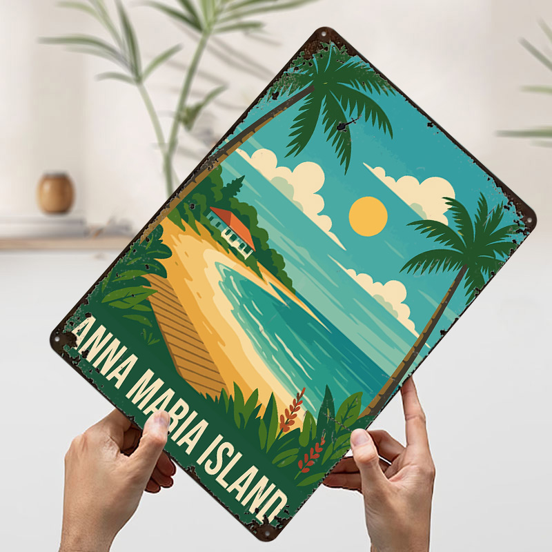 Anna Maria Island Travel Metal - Retro Gaming Island 评论和价格