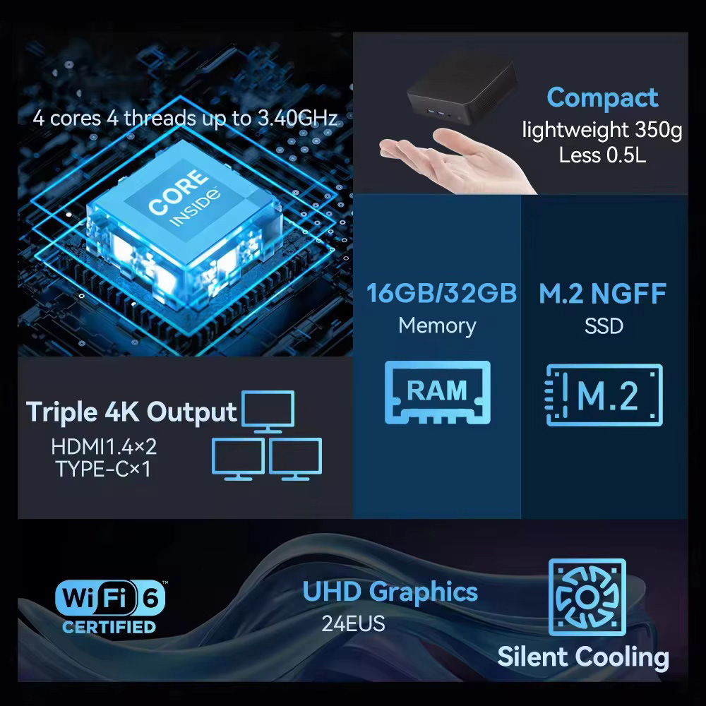2026 Intel N150 Mini PC Protab - Retro Pc Gaming 评论和价格