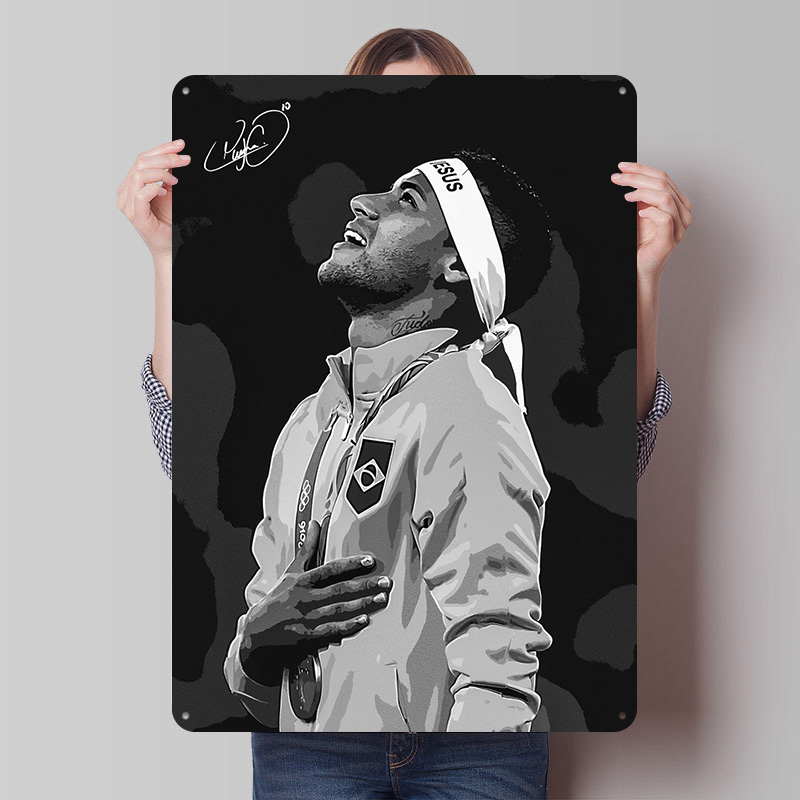 Neymar Jr. Portrait Poster Cus - Retro Gaming Gadgets 评论和价格