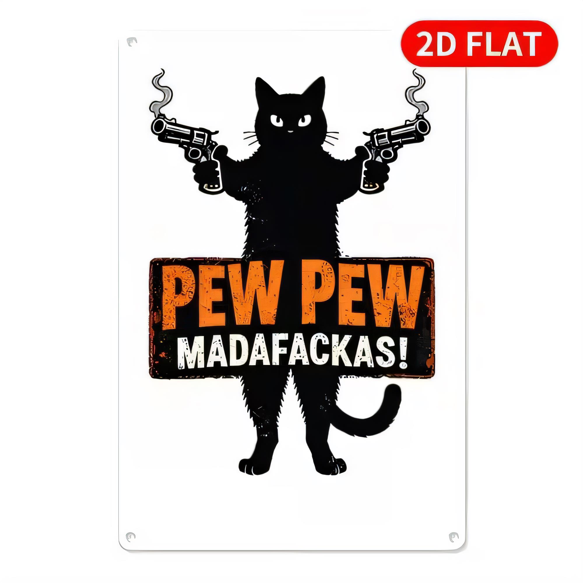 Tin Sign  Pew Pew Madafakkas F - Retro Gaming Bar 评论和价格