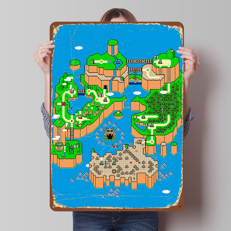 Dinosaur Land Metal Poster Cus - Retro Gaming Island 评论和价格