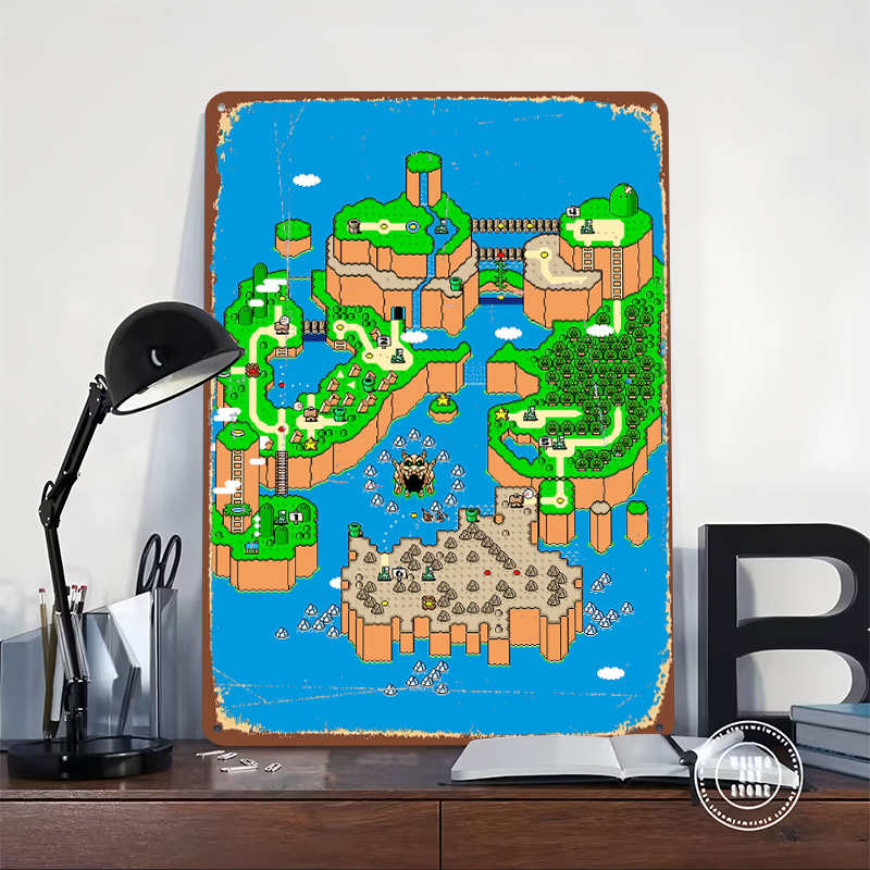 Dinosaur Land Metal Poster Cus - Retro Gaming Island 评论和价格
