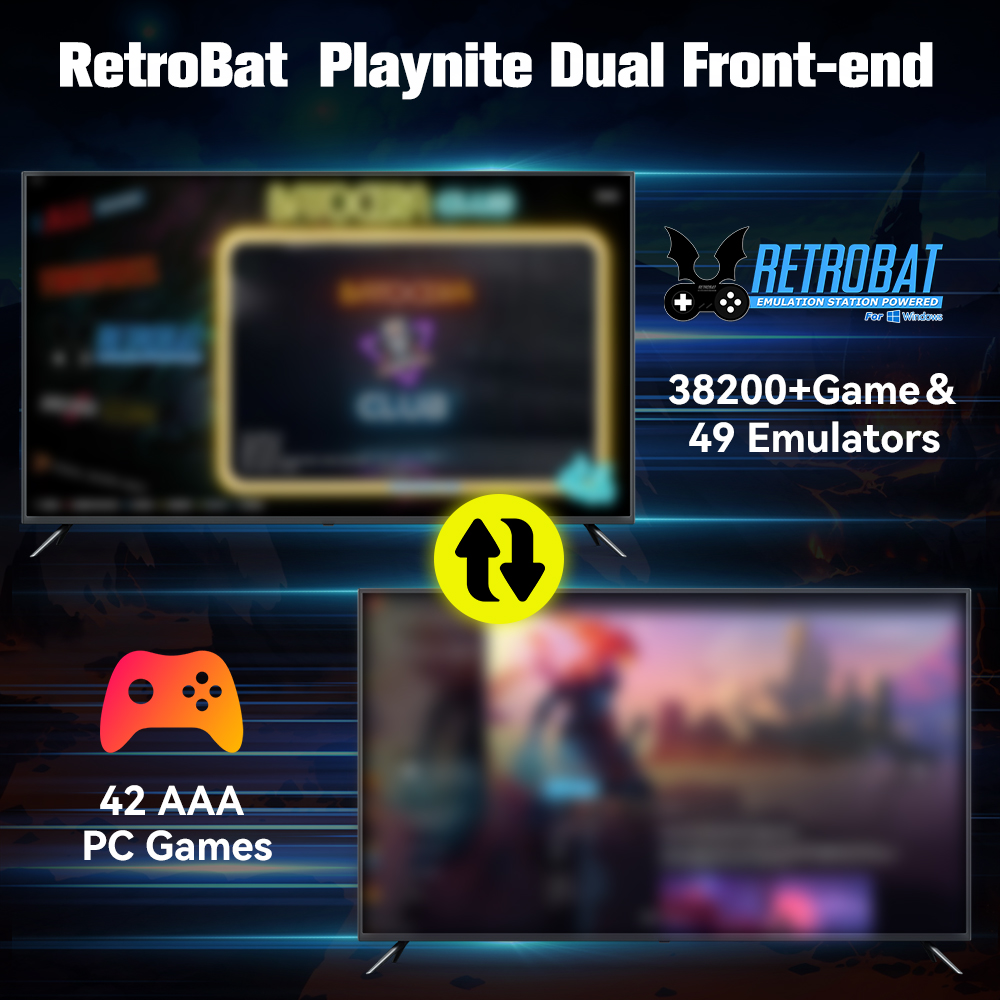 Retrobat＆Playnite System HDD R - Retro Gaming Emulator Console 评论和价格