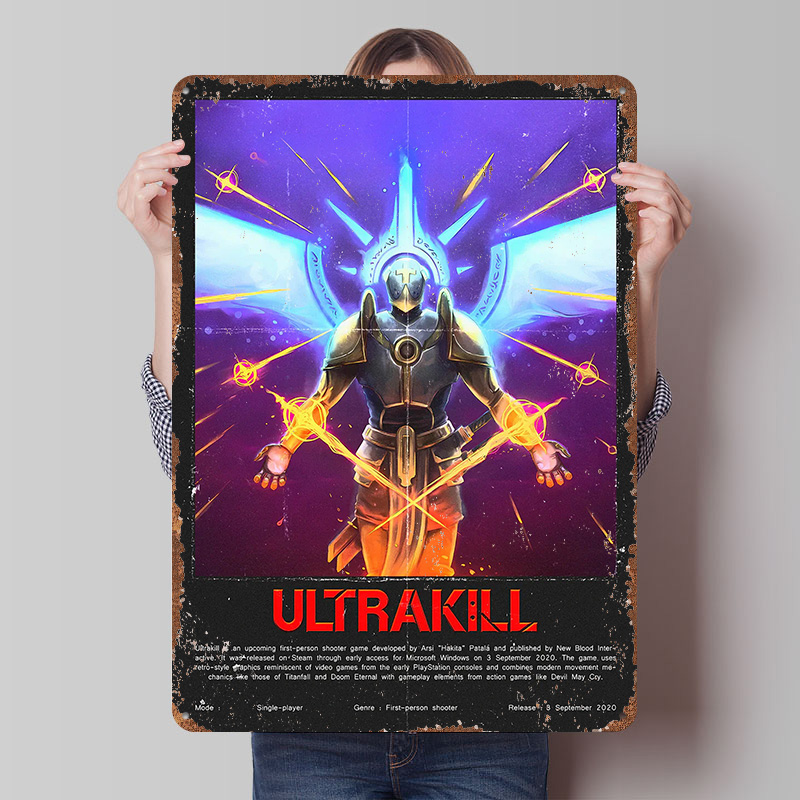Ultrakill Game Metal Poster Cu - Retro Gaming Bar 评论和价格