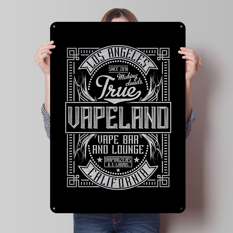 Vape Land Tinplate Posters Cus - Retro Gaming Island 评论和价格