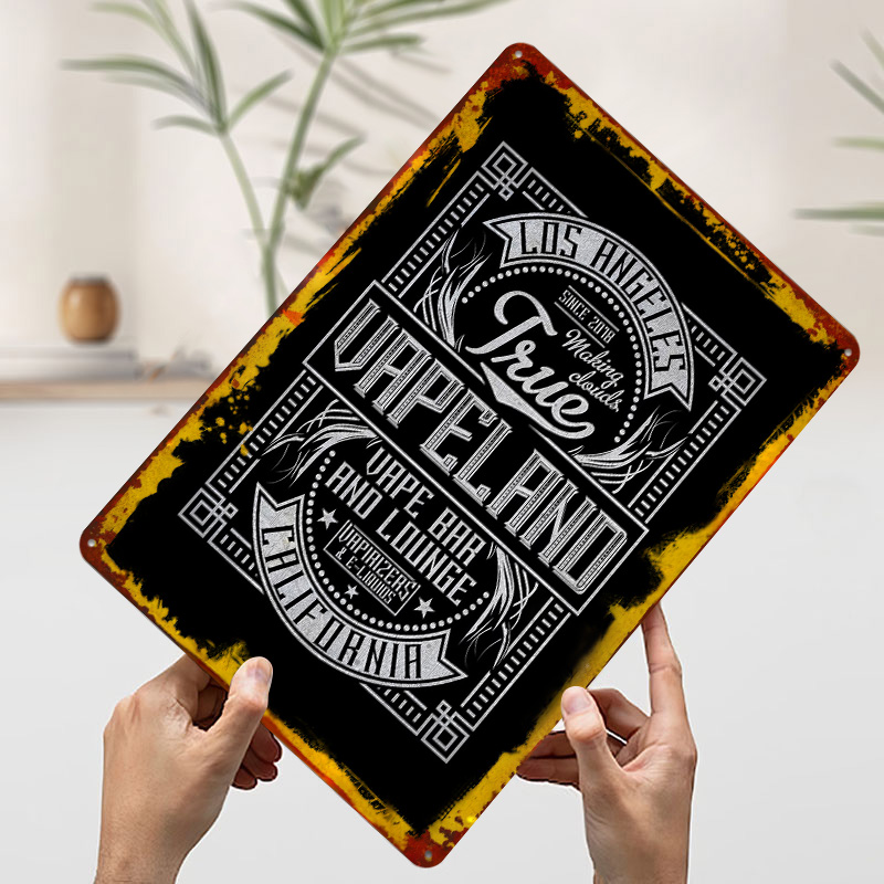 Vape Land Tinplate Posters Cus - Retro Gaming Island 评论和价格
