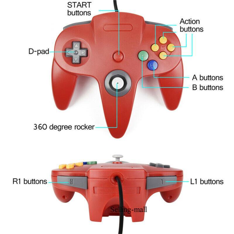 N64 Controller Classic USB Wir - Retro Gaming Emulator Console 评论和价格
