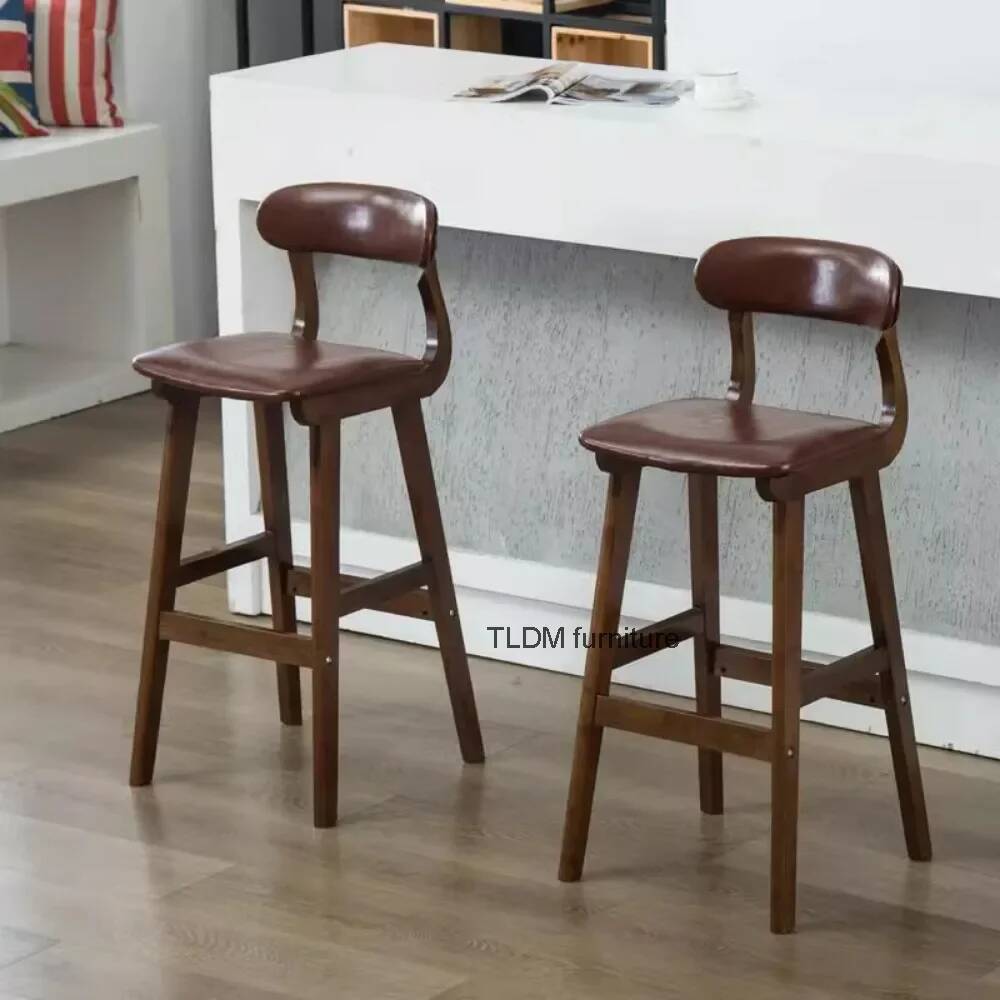 Bar American Wooden Bar Chair  - Retro Gaming Bar 评论和价格