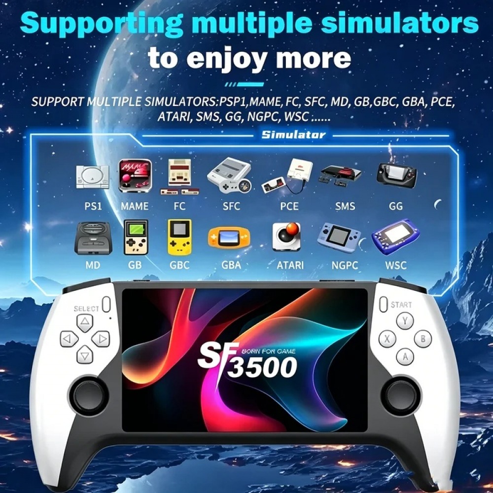 SF3500 5 inch Handheld Game Co - Retro Gaming Emulator Console 评论和价格